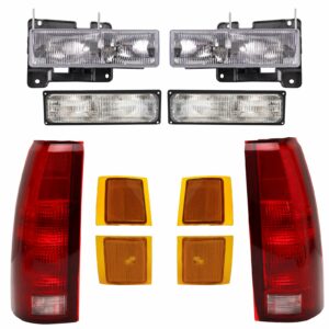 Headlights Parking Corner Lights & Taillights Kit Set of 10 for Chevy C/K Blazer