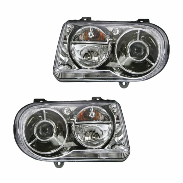HID Xenon Headlight Headlamp LH Left & RH Right Pair Set for 05-09 Chrysler 300C