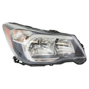 Halogen Headlight Headlamp w/ Black Bezel RH Compatible with 14-16 Subaru Forester 2.0L